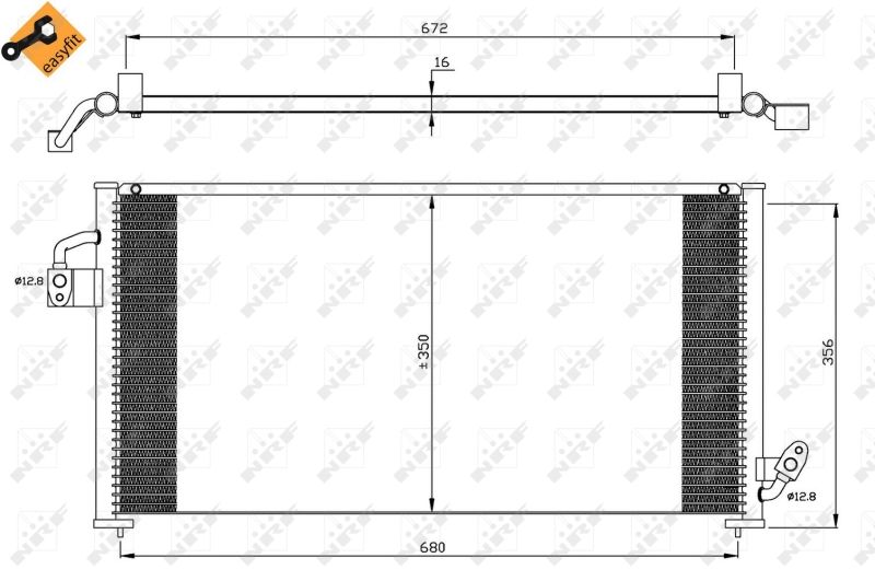 NRF 35523 Condenser, air conditioning