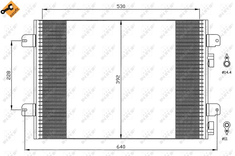 NRF 35542 Condenser, air conditioning