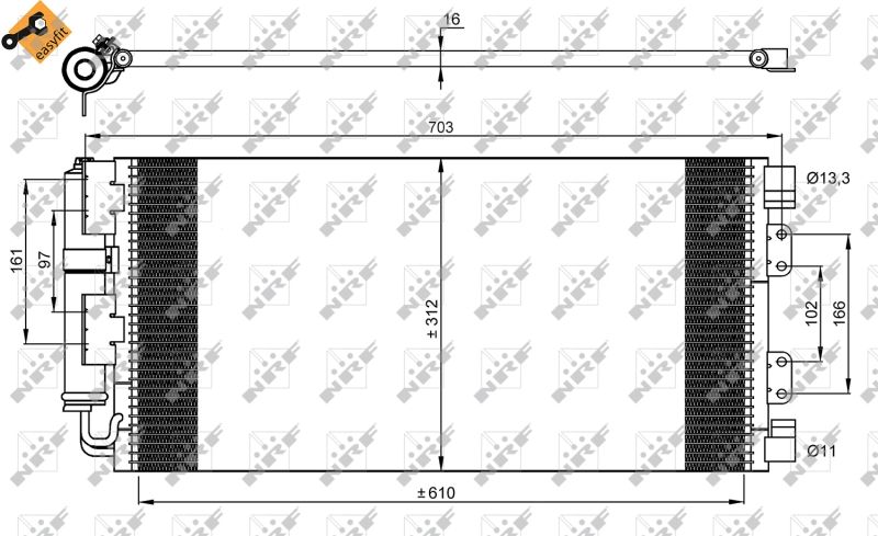 NRF 35548 Condenser, air conditioning