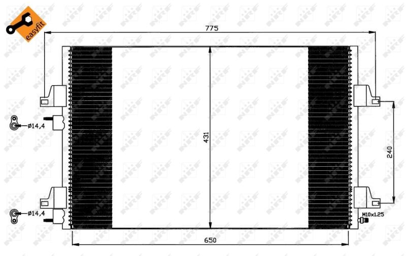 NRF 35557 Condenser, air conditioning