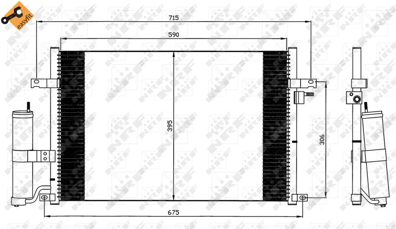 NRF 35573 Condenser, air conditioning