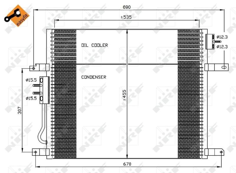 NRF 35577 Condenser, air conditioning