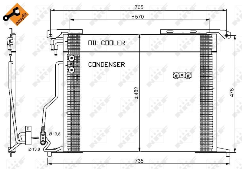 NRF 35578 Condenser, air conditioning