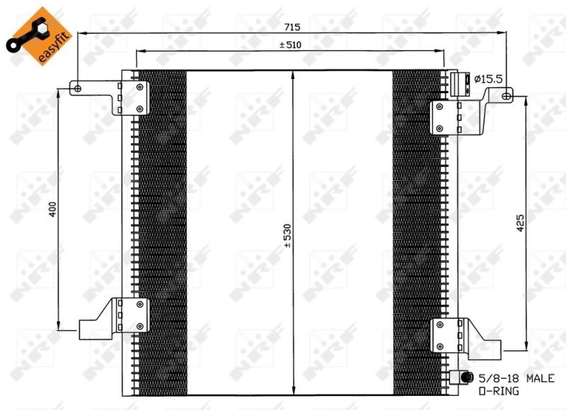 NRF 35579 Condenser, air conditioning