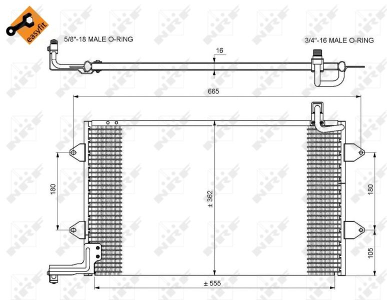 NRF 35584 Condenser, air conditioning
