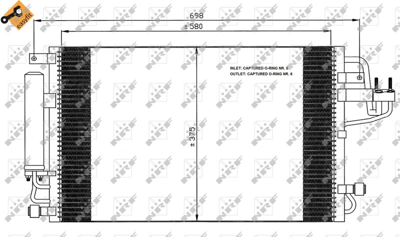 NRF 35600 Condenser, air conditioning