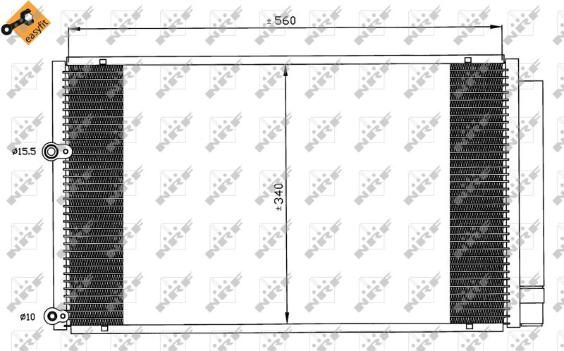 NRF 35601 Condenser, air conditioning