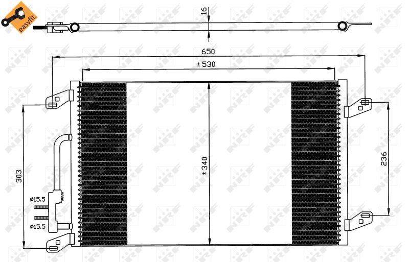 NRF 35615 Condenser, air conditioning