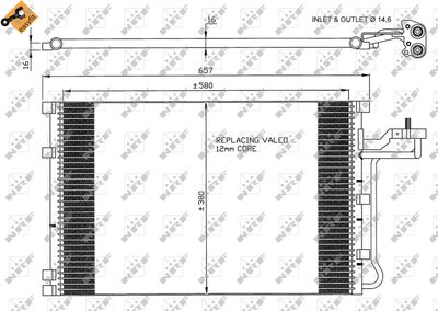 Condenser, air conditioning NRF 35616