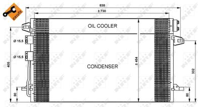 Condenser, air conditioning NRF 35617