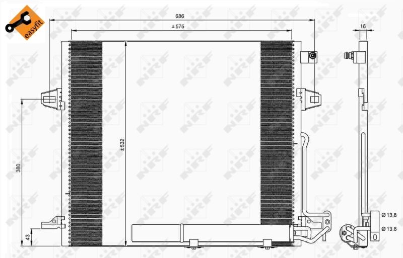 NRF 35618 Condenser, air conditioning