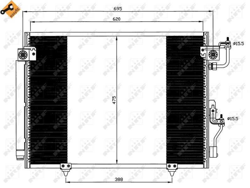 NRF 35619 Condenser, air conditioning