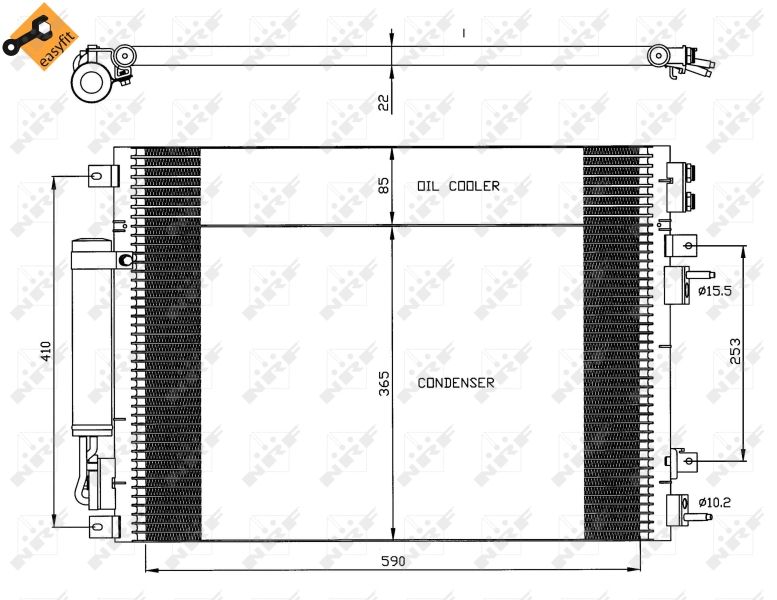 NRF 35626 Condenser, air conditioning