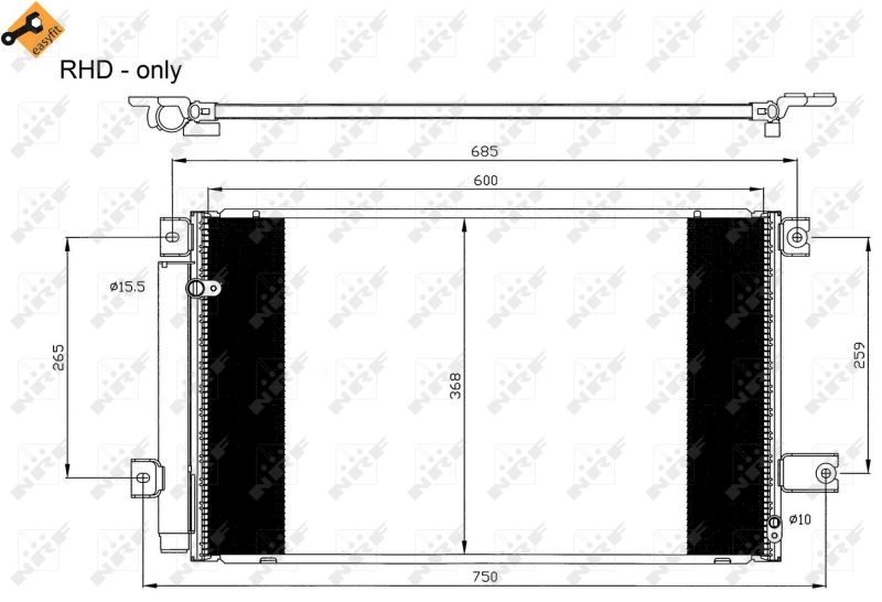 NRF 35629 Condenser, air conditioning