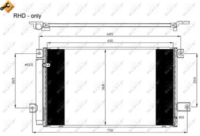 Condenser, air conditioning NRF 35629