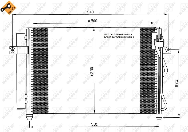 NRF 35630 Condenser, air conditioning