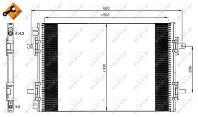 Condenser, air conditioning NRF 35634