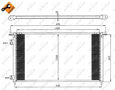 Condenser, air conditioning NRF 35636