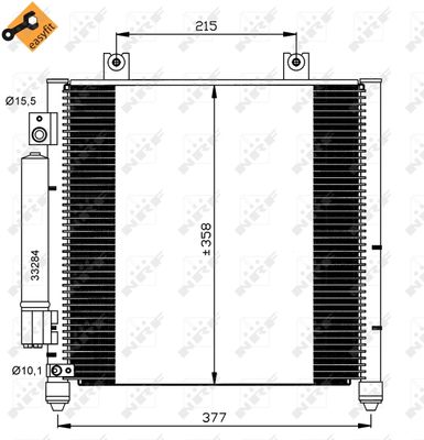 Condenser, air conditioning NRF 35637