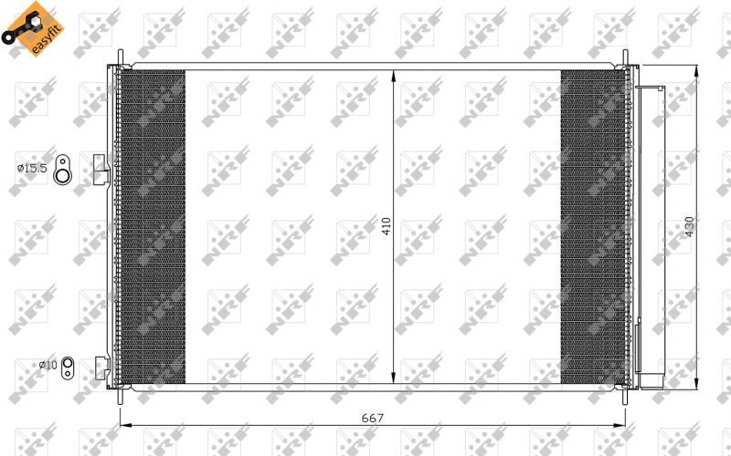 NRF 35641 Condenser, air conditioning