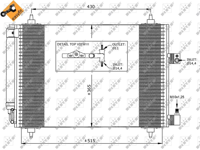 NRF 35649 Condenser, air conditioning