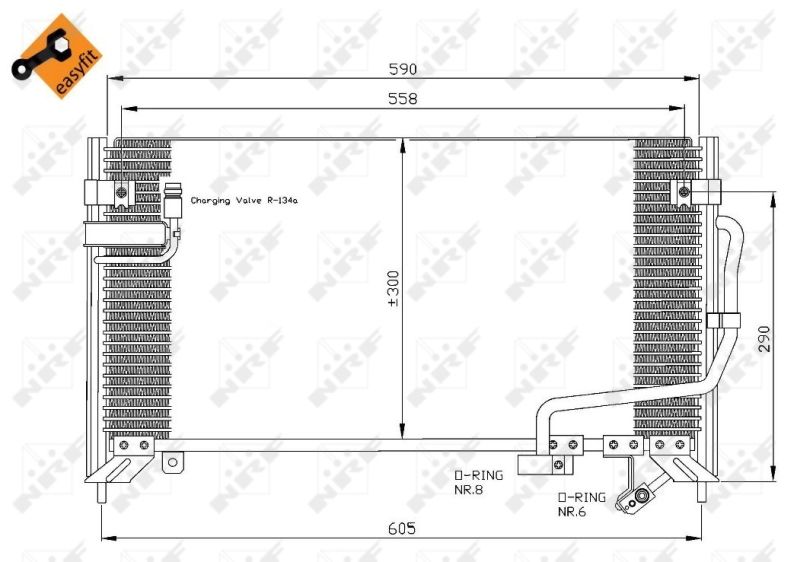 NRF 35650 Condenser, air conditioning