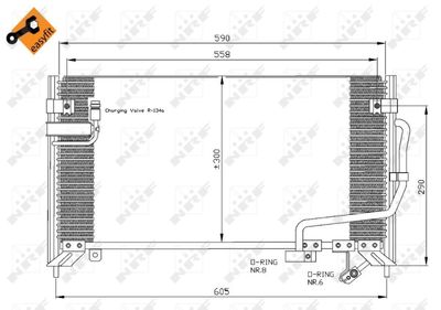 Condenser, air conditioning NRF 35650