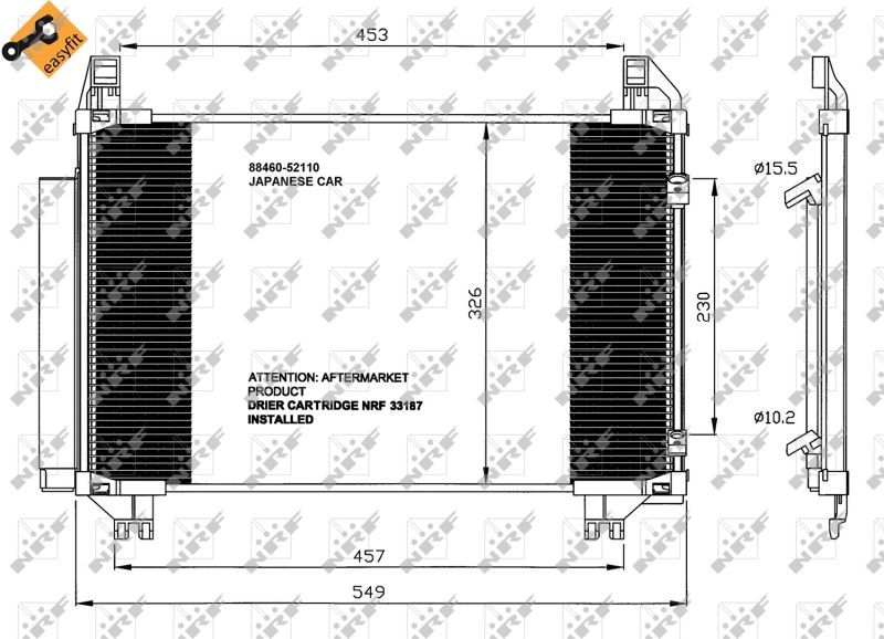 NRF 35652 Condenser, air conditioning