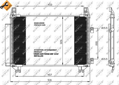 Condenser, air conditioning NRF 35653