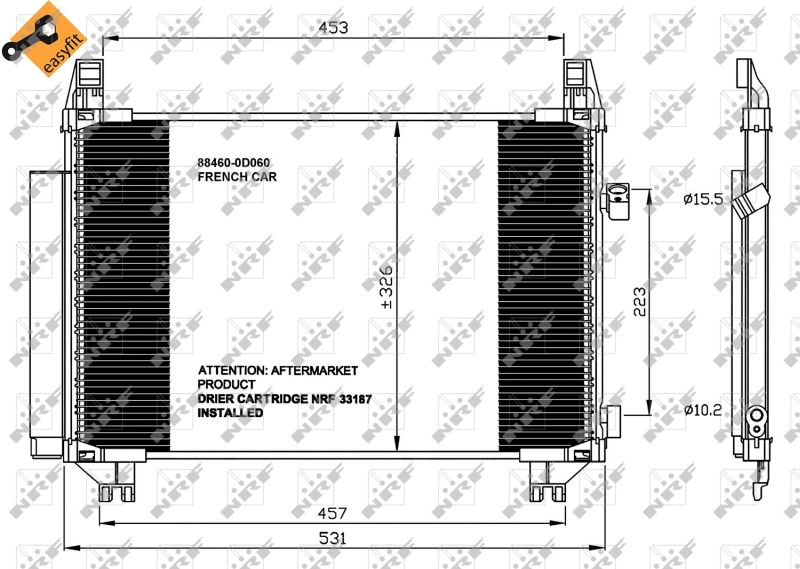 NRF 35654 Condenser, air conditioning