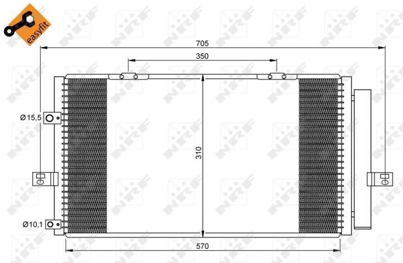 NRF 35659 Condenser, air conditioning