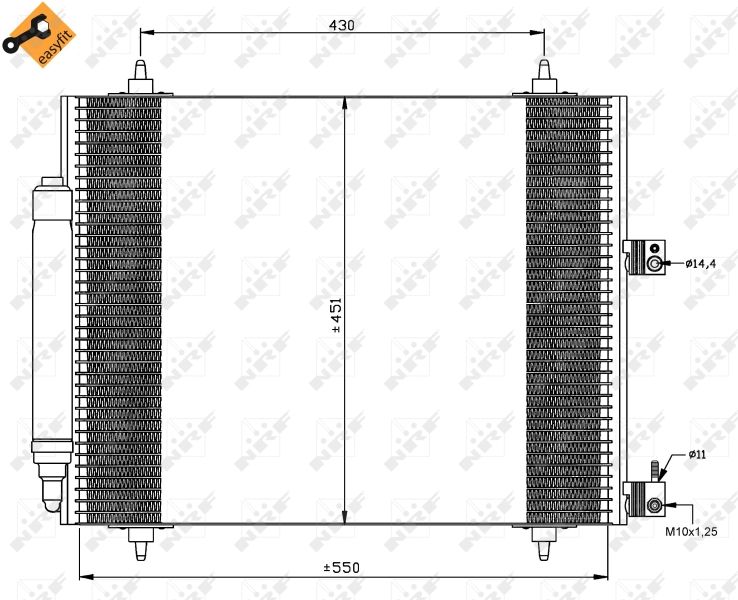 NRF 35669 Condenser, air conditioning