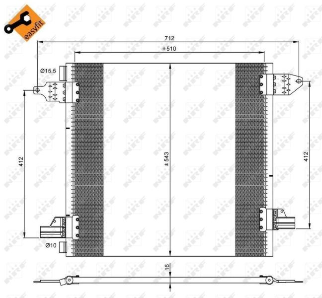 NRF 35702 Condenser, air conditioning