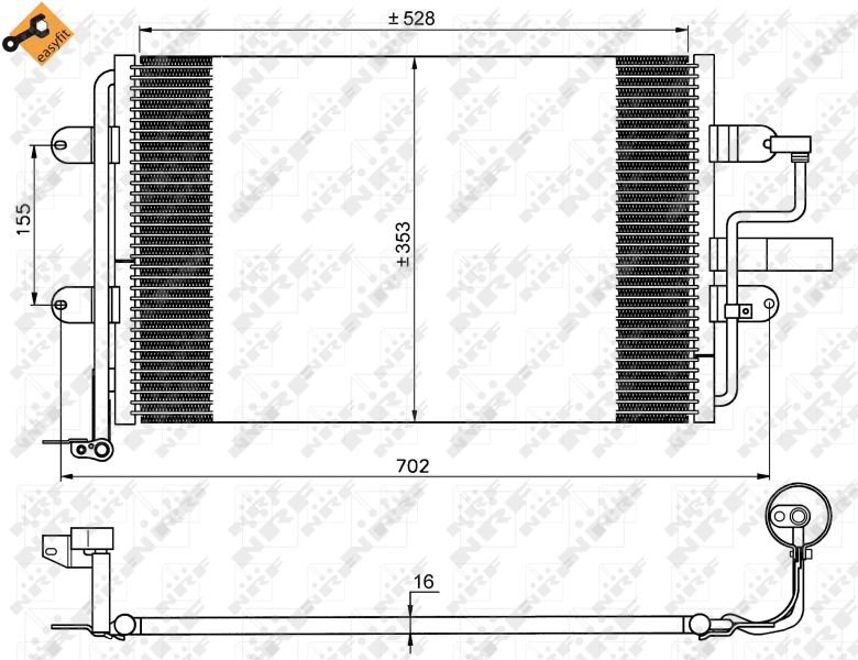 NRF 35733 Condenser, air conditioning
