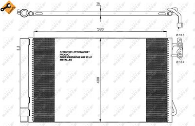 Condenser, air conditioning NRF 35743