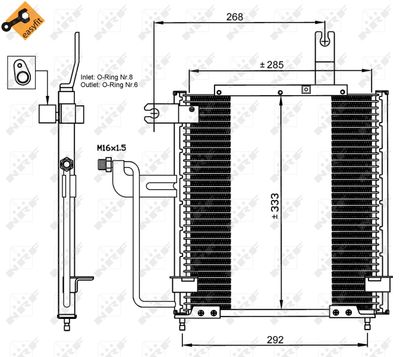 Condenser, air conditioning NRF 35744