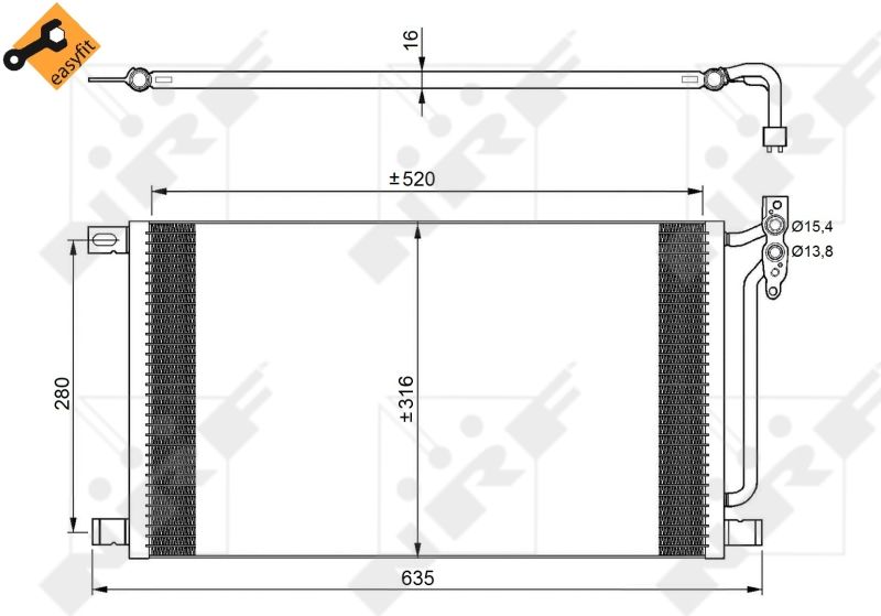 NRF 35748 Condenser, air conditioning