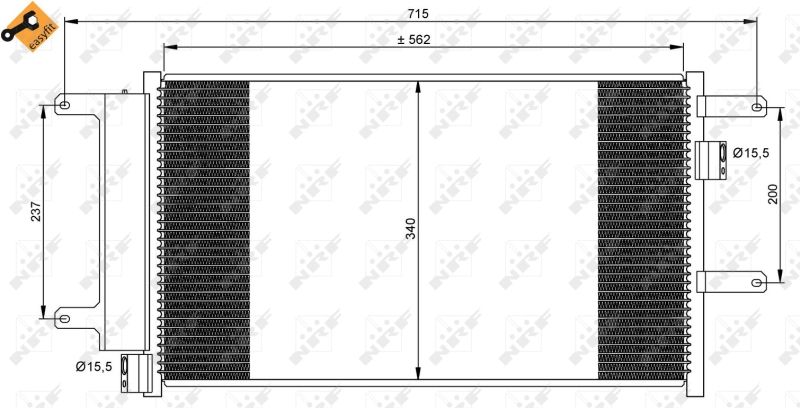 NRF 35751 Condenser, air conditioning