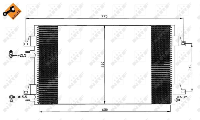 NRF 35760 Condenser, air conditioning