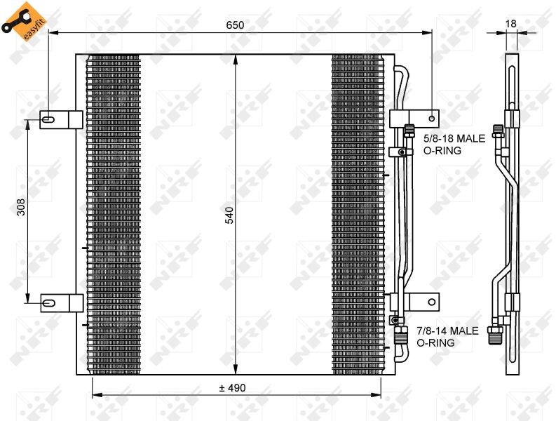 NRF 35781 Condenser, air conditioning