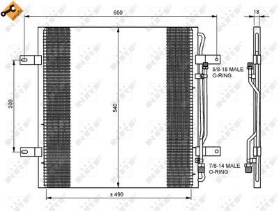 Condenser, air conditioning NRF 35781
