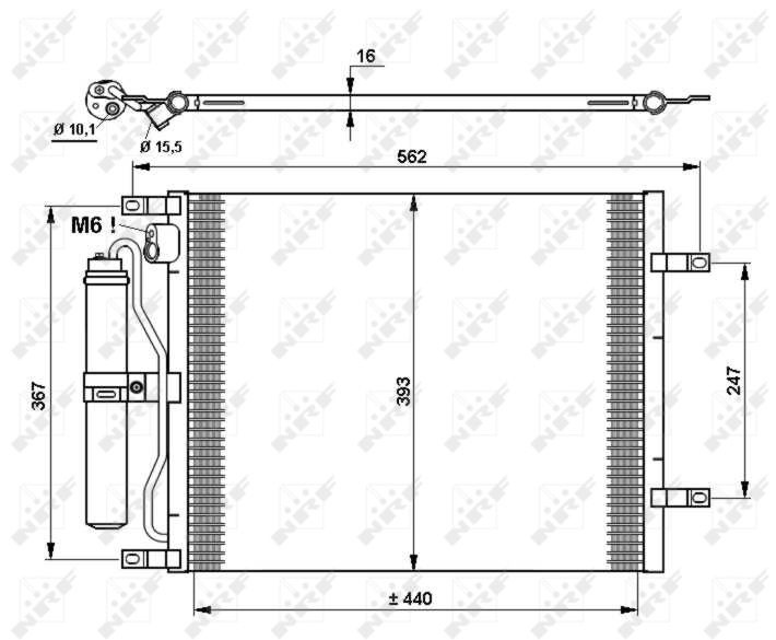 NRF 35784 Condenser, air conditioning