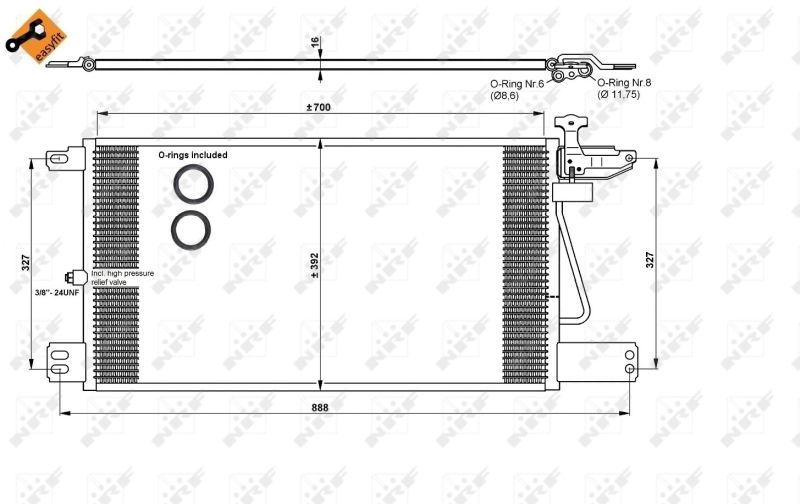 NRF 35790 Condenser, air conditioning