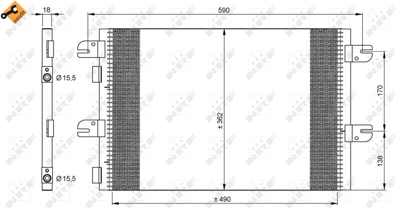 NRF 35792 Condenser, air conditioning