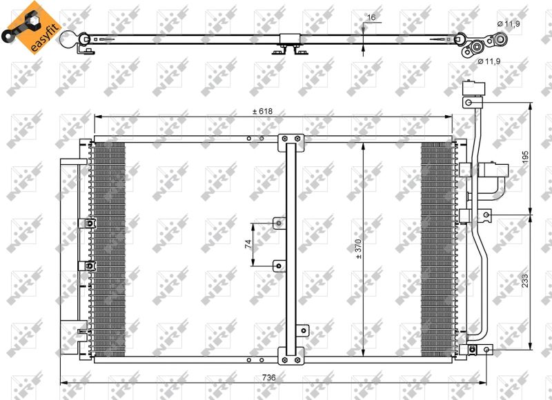 NRF 35797 Condenser, air conditioning