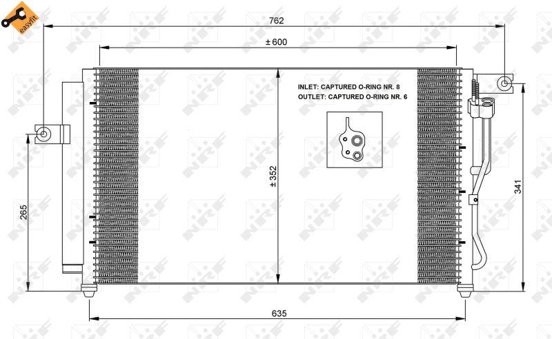 NRF 35798 Condenser, air conditioning