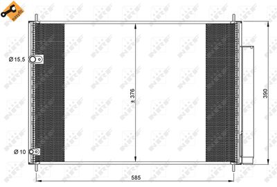 Condenser, air conditioning NRF 35839