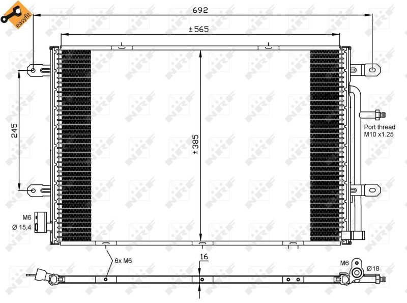 NRF 35841 Condenser, air conditioning