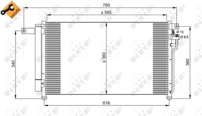 Condenser, air conditioning NRF 35851