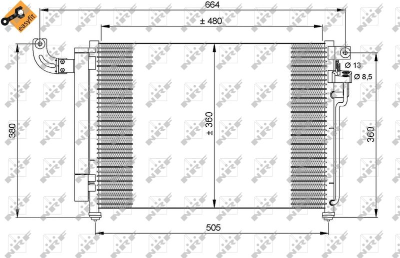 NRF 35852 Condenser, air conditioning